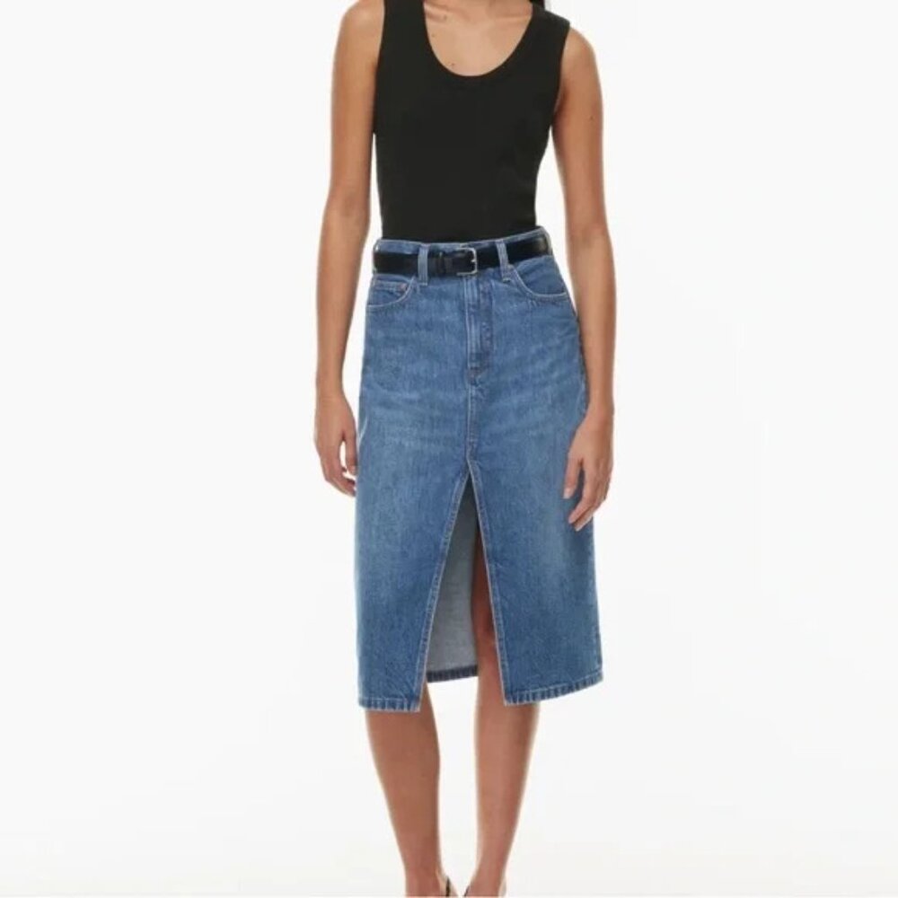 Denim Forum THE '90S HALLE DENIM SKIRT Size 25